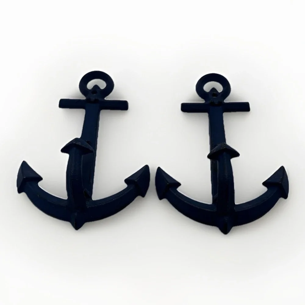 Metal Anchor Wall Art Decor . Nautical Ships Theme Anchors Set Of 2 Wall Mounted